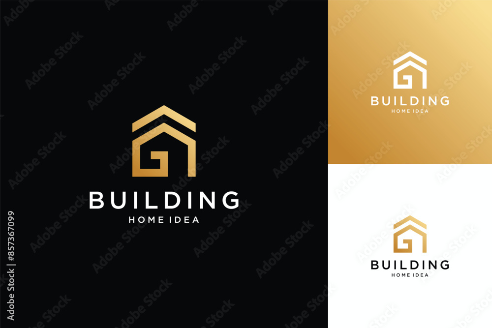 Minimalist Home square logo design inspiration Minimalist Home square logo design inspiration