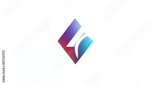Free Download Geometric Abstract Logo with Gradient Colors and Diamond Shape - GFXLoad