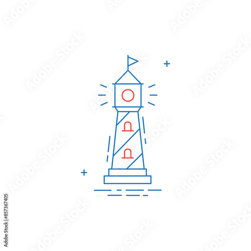 Lighthouse Vector Illustration Icon Design