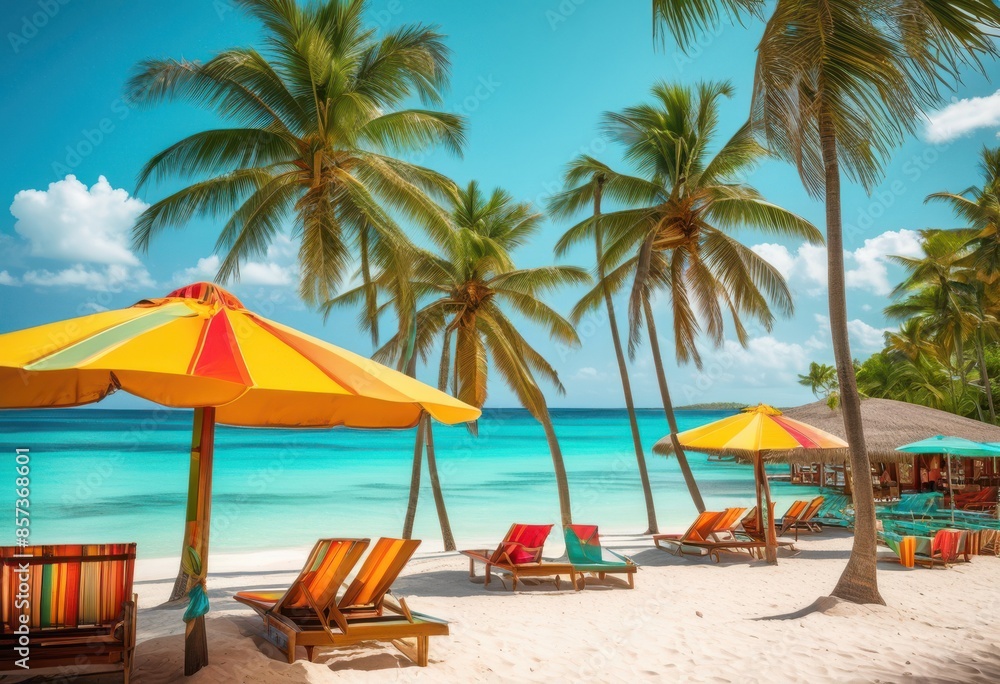 tropical beach lush palm trees sandy relaxing vacation destination, shoreline, ocean, sea, coast, exotic, sunny, paradise, summer, travel, scenery, nature tropical beach lush palm trees sandy relaxing vacation destination, shoreline, ocean, sea, coast, exotic, sunny, paradise, summer, travel, scenery, nature