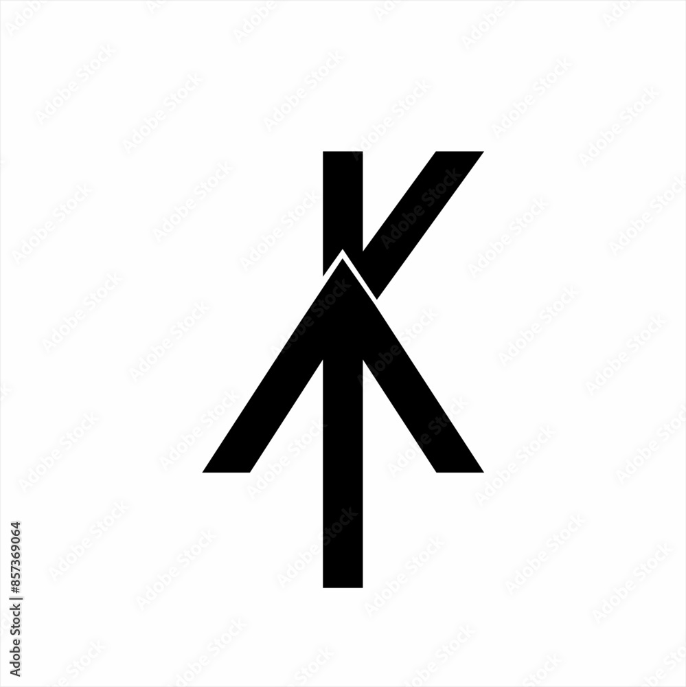 Arrow logo design with letter K. Unique concept logo. Arrow logo design with letter K. Unique concept logo.