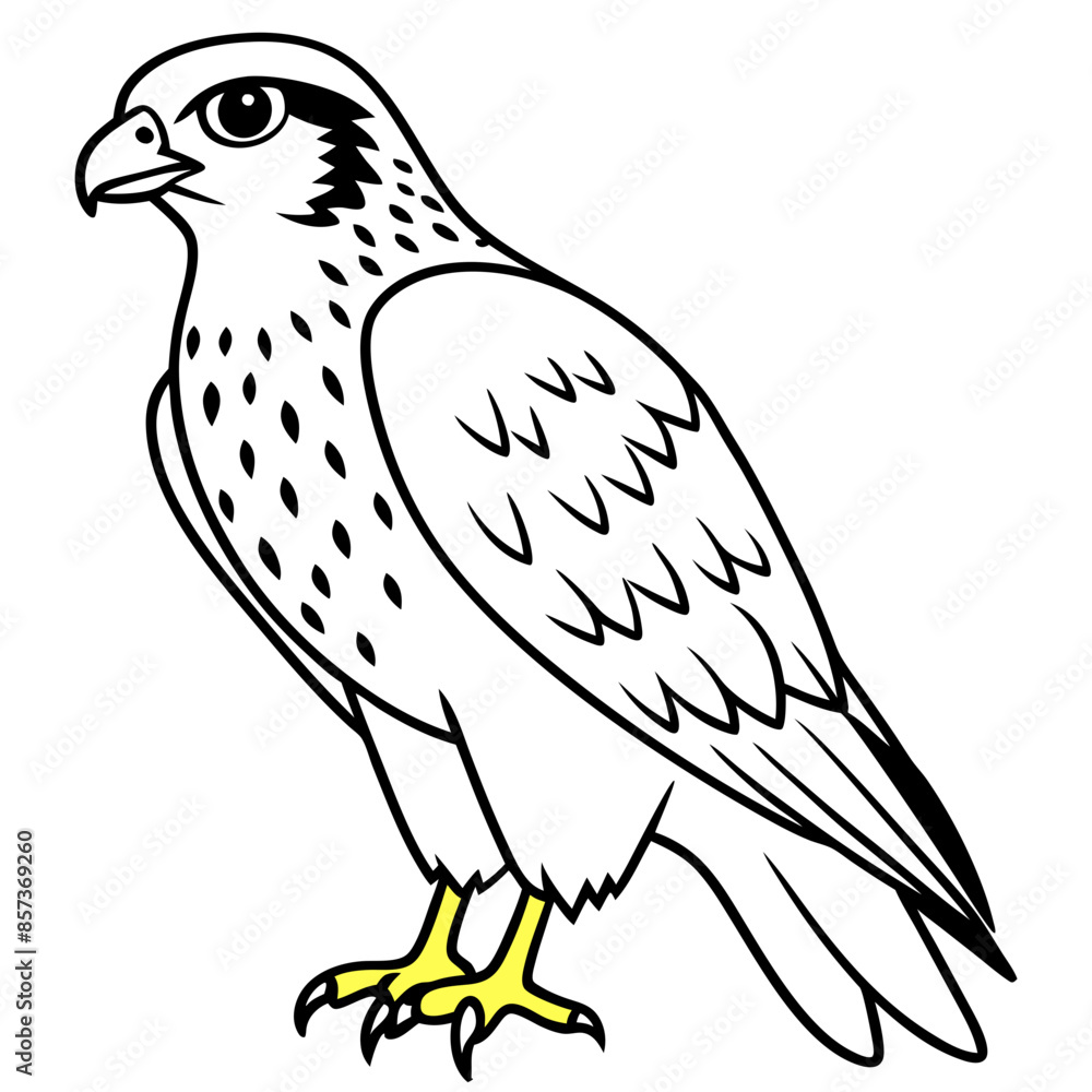 Red-tailed Hawk line art vector illustration Red-tailed Hawk line art vector illustration