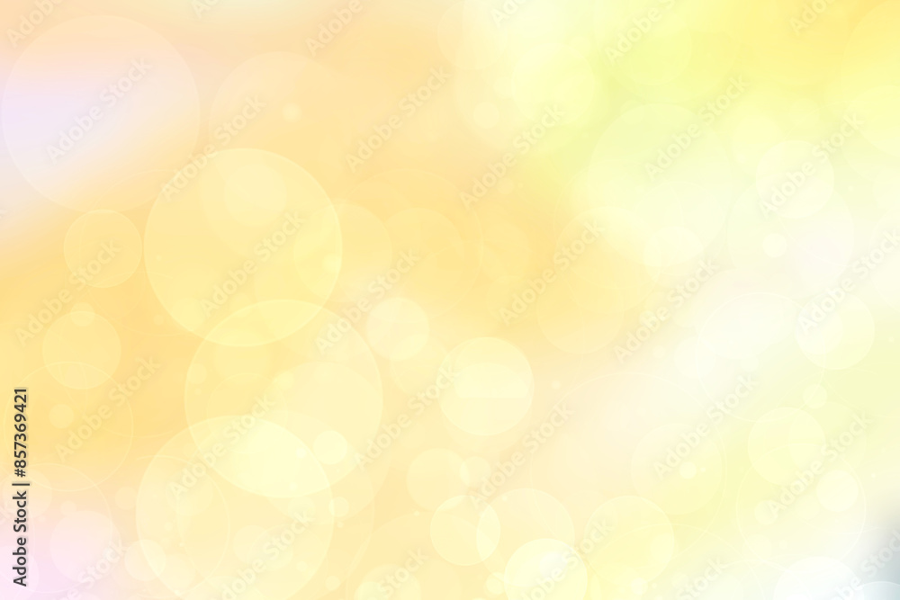 Abstract blurred fresh vivid spring summer light delicate pastel yellow white bokeh background texture with bright circular soft color lights. Beautiful backdrop illustration. Abstract blurred fresh vivid spring summer light delicate pastel yellow white bokeh background texture with bright circular soft color lights. Beautiful backdrop illustration.