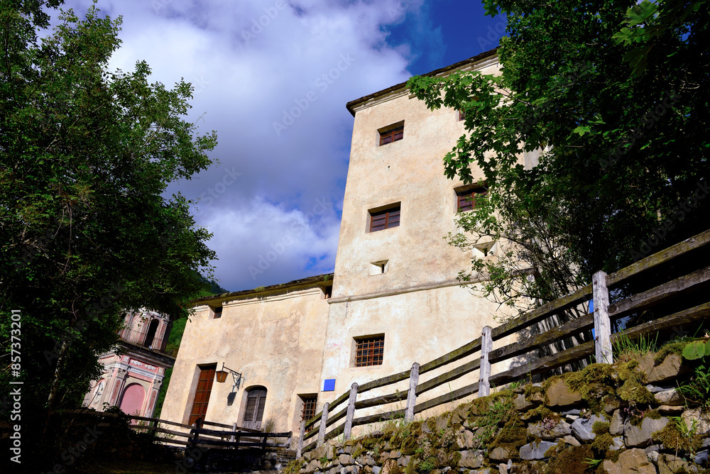 the castle of Senarega XIII XV century Valbrevenna Genoa Italy the castle of Senarega XIII XV century Valbrevenna Genoa Italy