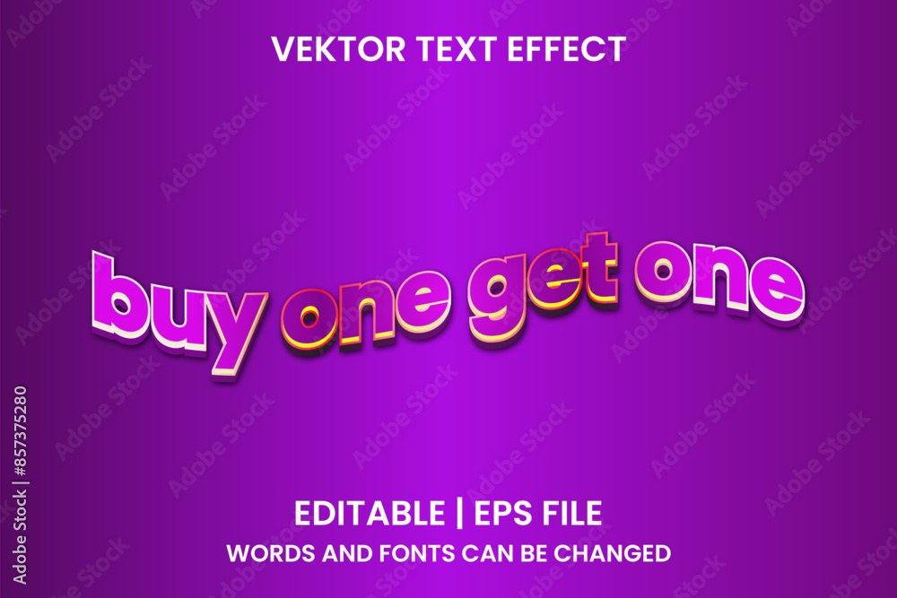 editable buy one get one effect text editable buy one get one effect text