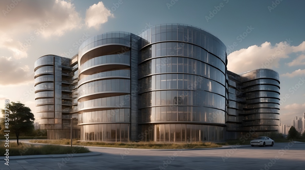 future building in ai environments isolated on transparent background. future building in ai environments isolated on transparent background.