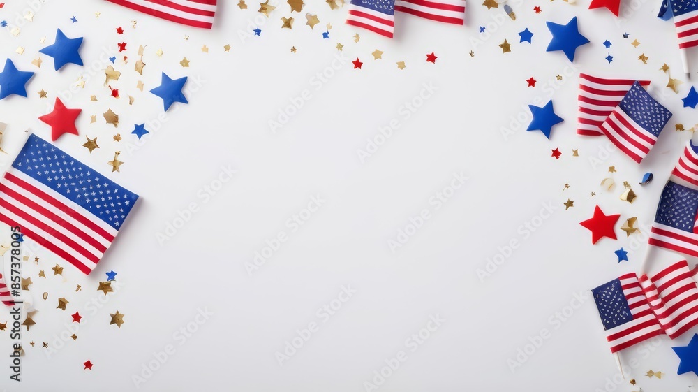 Starry frame on navy background with copy space, 4th july concept, usa concept. Patriotic Stars Frame. Starry frame on navy background with copy space, 4th july concept, usa concept. Patriotic Stars Frame.