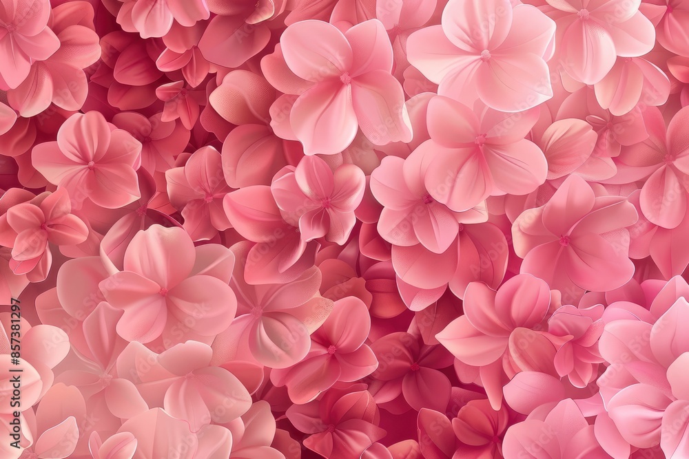 Pink hydrangea flowers close-up. Vector illustration. Floral spring summer background. Postcard for the holiday, March 8, Mother's Day Pink hydrangea flowers close-up. Vector illustration. Floral spring summer background. Postcard for the holiday, March 8, Mother's Day