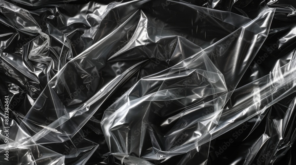 Plastic wrap texture background. Photo overlay effect. Wrinkled transparent black plastic wrap. Clean blank texture overlay effect mock-up template. Plastic wrap texture background. Photo overlay effect. Wrinkled transparent black plastic wrap. Clean blank texture overlay effect mock-up template.