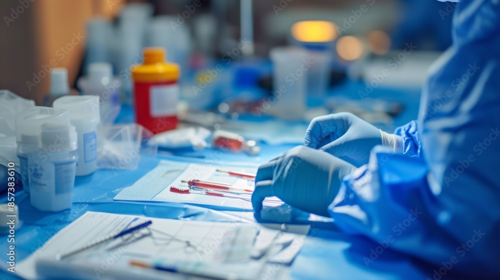 Surgical biopsy samples in a medical setting Surgical biopsy samples in a medical setting