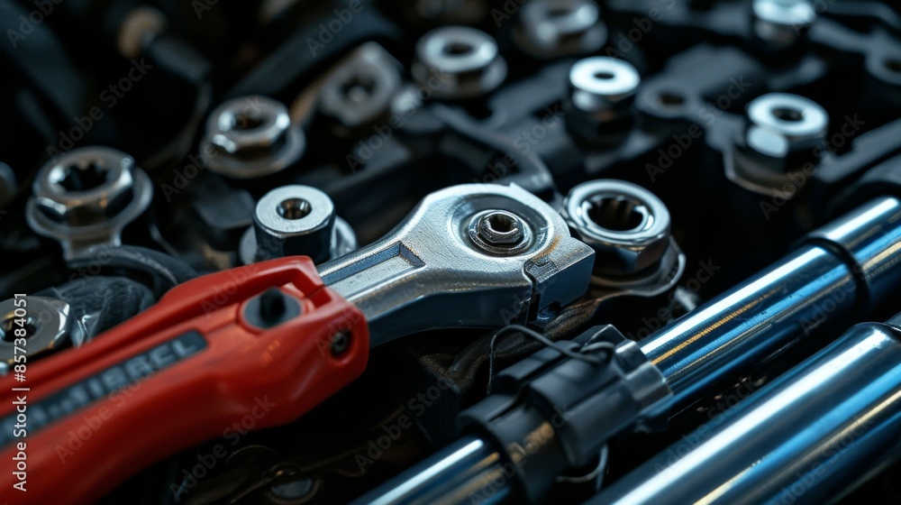 Fototapeta premium Professional tools for car repair and maintenance