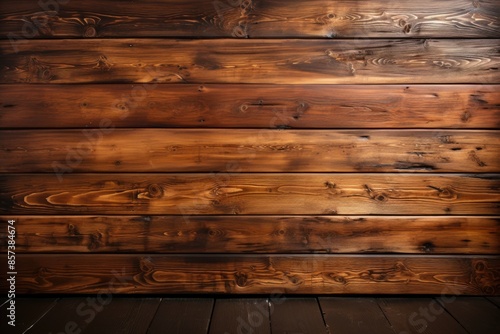 Wood texture painted brown from the wooden wall for background and texture plane, generative IA photo