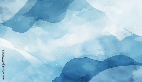 Blurry, indistinct blue shape on a white background, grainy and hazy 