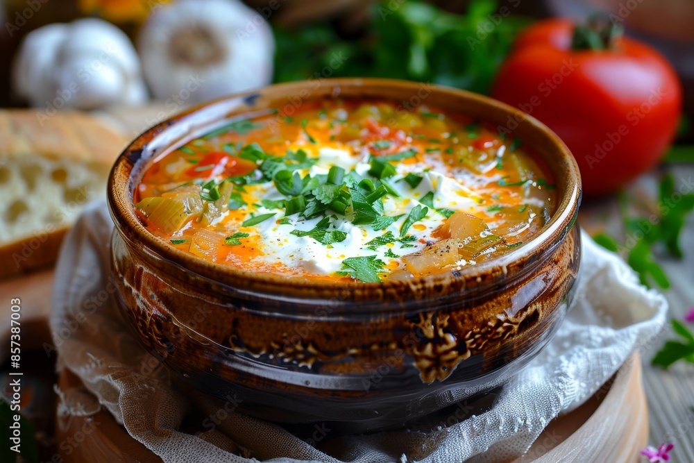 Classic Russian sauerkraut soup Classic Russian sauerkraut soup