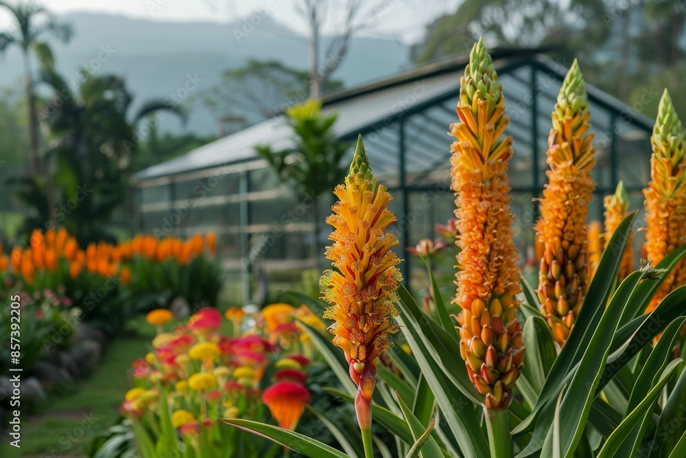 Curcuma flowers at Queen Sirikit Botanic Garden in Thailand Curcuma flowers at Queen Sirikit Botanic Garden in Thailand