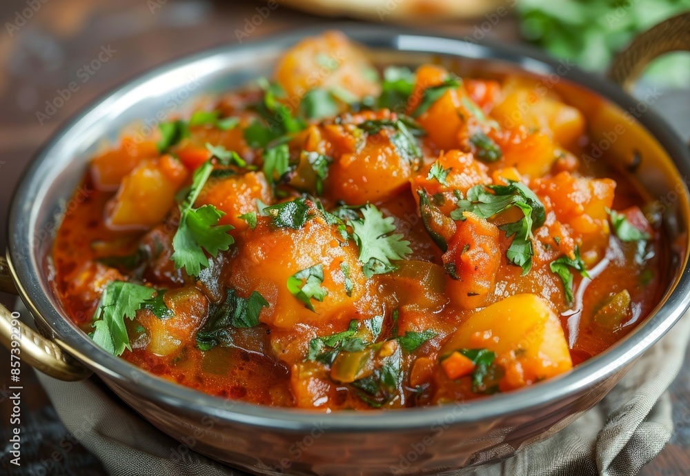 Curry with Bombay potatoes and vegetables Curry with Bombay potatoes and vegetables