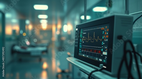Vital signs monitor in a hospital setting