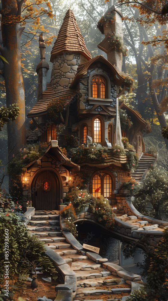 Obraz premium house in the forest