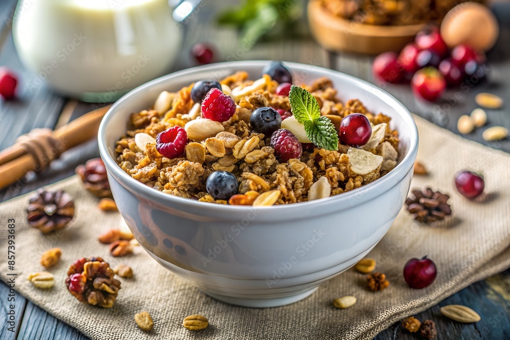 Muesli with berries and nuts Muesli with berries and nuts