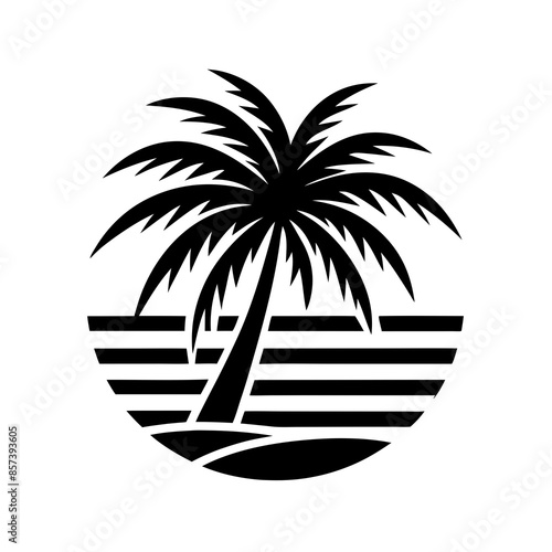 Palm tree vector art illustration