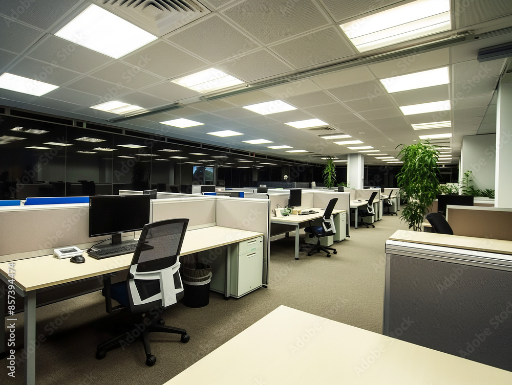 Moderner Arbeitsplatz mit Designer Büroausstattung und viel Raum zum arbeiten Moderner Arbeitsplatz mit Designer Büroausstattung und viel Raum zum arbeiten