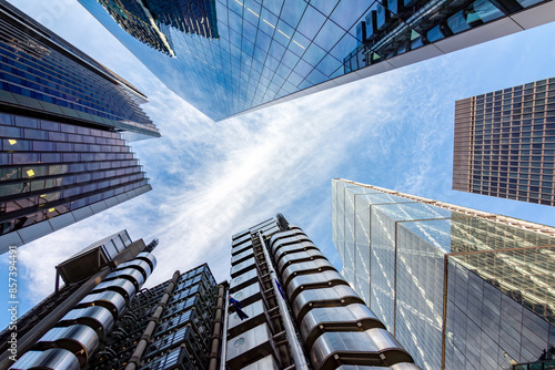 Canvas Print Skyscrapers in City of London, UK