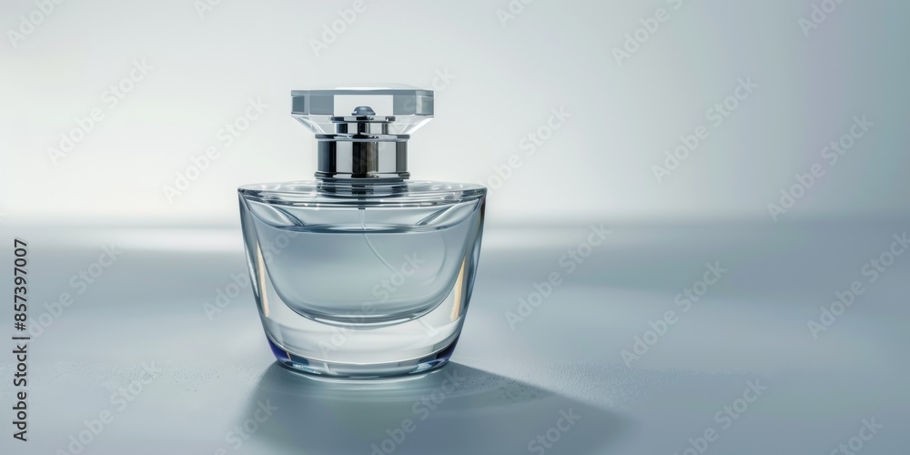 Elegant perfume bottle in warm light Elegant perfume bottle in warm light