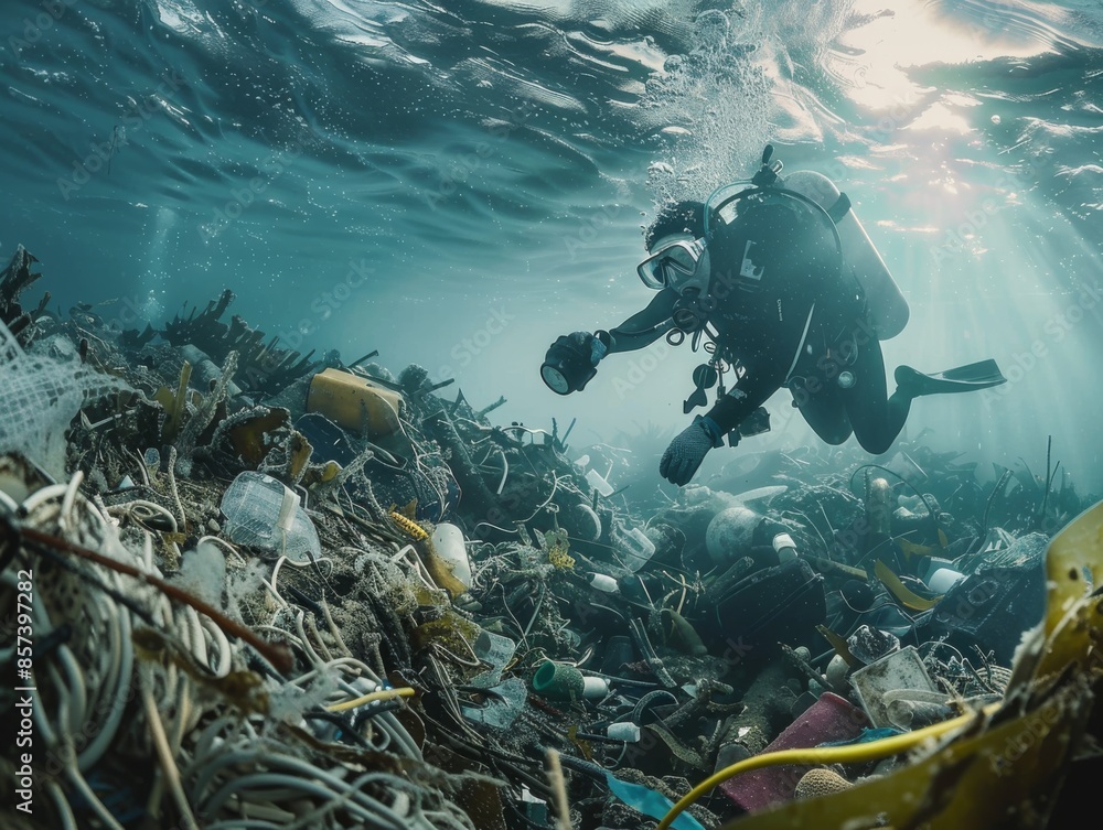 custom made wallpaper toronto digitalDocumenting Underwater Debris: Diving Expedition Reveals Ocean Pollution Detail