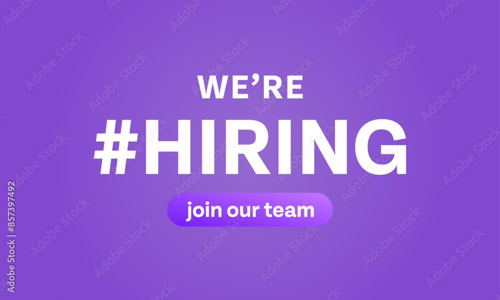 we are hiring join our team purple banner for social media we are hiring join our team purple banner for social media