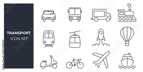 Transportation icon set 