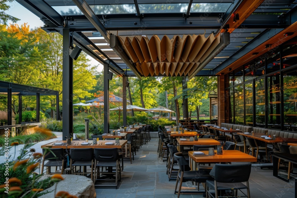 Naklejka premium Charming Outdoor Restaurant