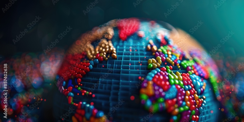 vibrant and symbolic image of globalization vibrant and symbolic image of globalization
