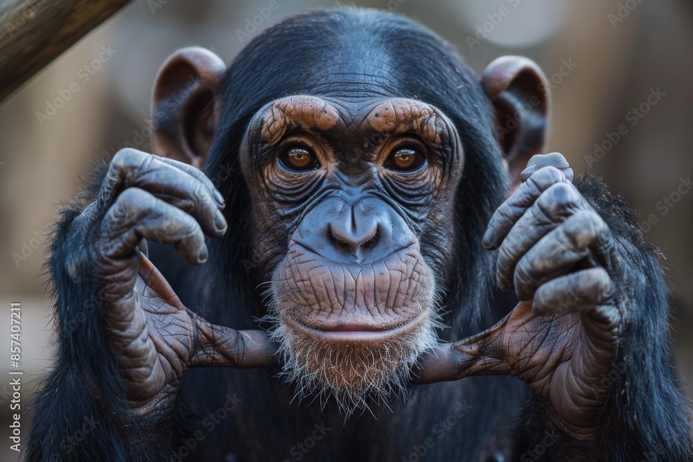 Chimpanzee Close-up Portrait Chimpanzee Close-up Portrait