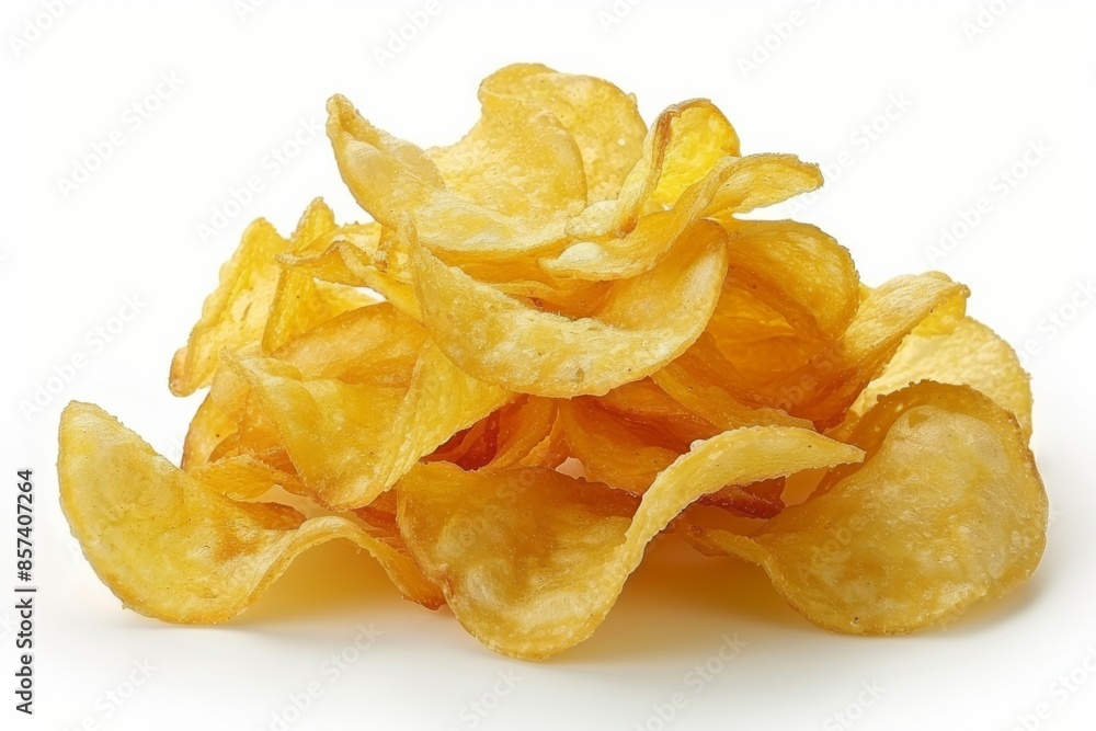 Pile of Crispy Potato Chips Pile of Crispy Potato Chips
