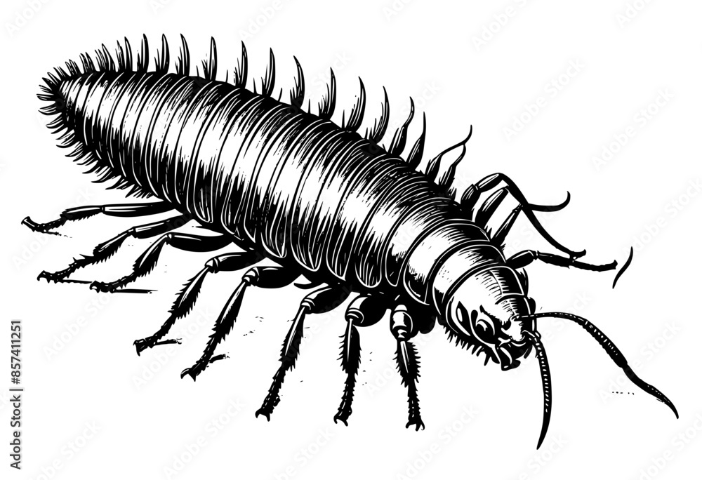 Monochrome bug illustration art Monochrome bug illustration art