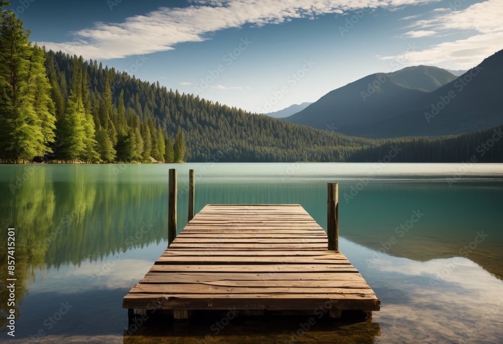 serene lake aged wooden pier extending into tranquil water, calm, peaceful, vintage, weathered, rustic, long, jetty, dock, quiet, scenic, beautiful, nature serene lake aged wooden pier extending into tranquil water, calm, peaceful, vintage, weathered, rustic, long, jetty, dock, quiet, scenic, beautiful, nature