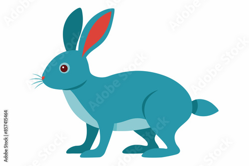  rabbit line art vector silhouette illustration © Jutish