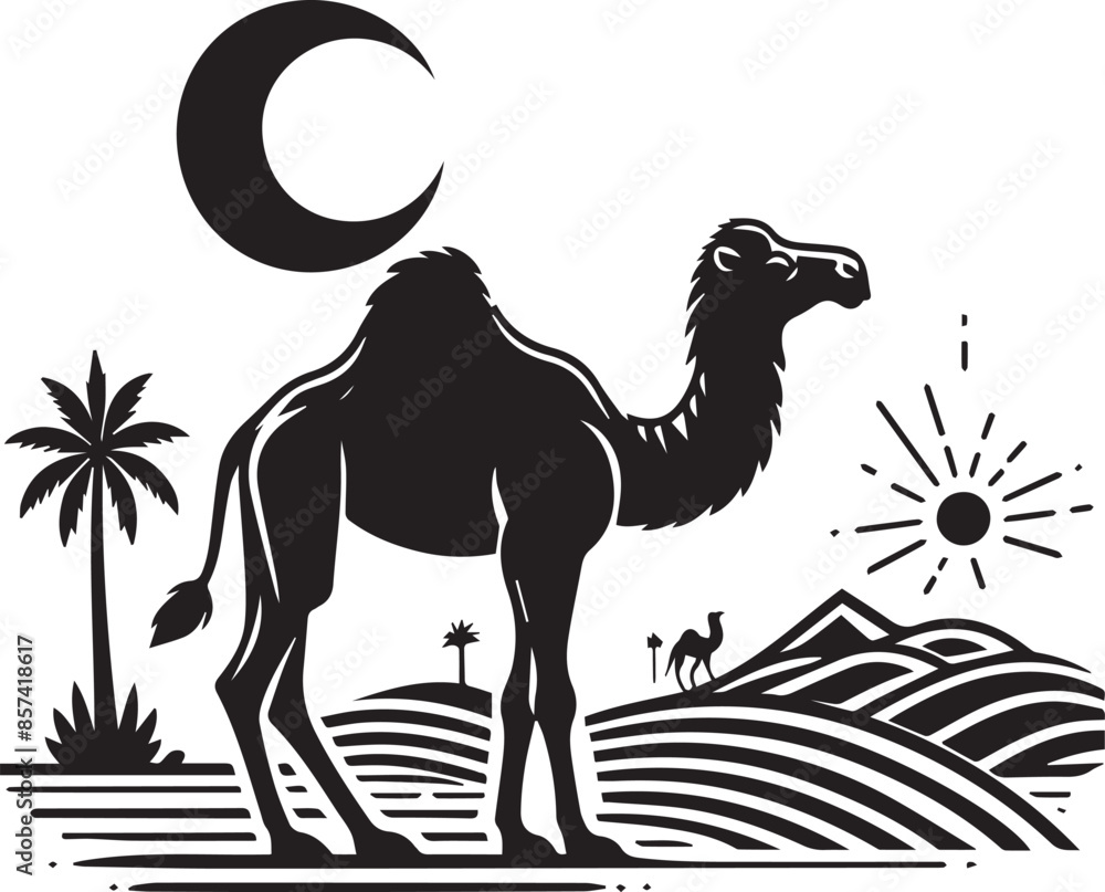Fototapeta premium Camel vector 