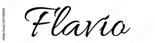 Flavio - colore nero - parola nome scritta - ideale per websites, presentazioni, biglietti, banners, sweatshirt, stampe, cricut, silhouette, sublimazioni, etichette, adesivi