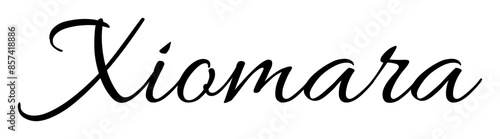 Xiomara - colore nero - parola nome scritta - ideale per websites, presentazioni, biglietti, banners, sweatshirt, stampe, cricut, silhouette, sublimazioni, etichette, adesivi