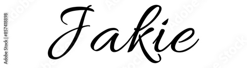 Jackie- colore nero - parola nome scritta - ideale per websites, presentazioni, biglietti, banners, sweatshirt, stampe, cricut, silhouette, sublimazioni, etichette, adesivi