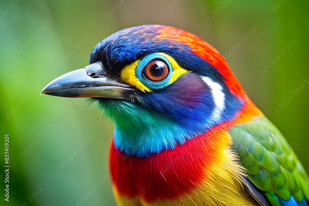 Fototapeta premium colorfull cute bird, AI GENERATED