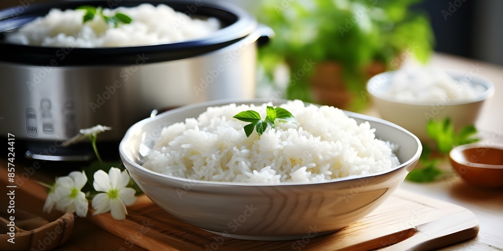Cook jasmine rice in an electric rice cooker for easy fluffy results. Concept To cook jasmine rice in an electric rice cooker for easy and fluffy results, simply follow these steps, ..1 Cook jasmine rice in an electric rice cooker for easy fluffy results. Concept To cook jasmine rice in an electric rice cooker for easy and fluffy results, simply follow these steps, ..1