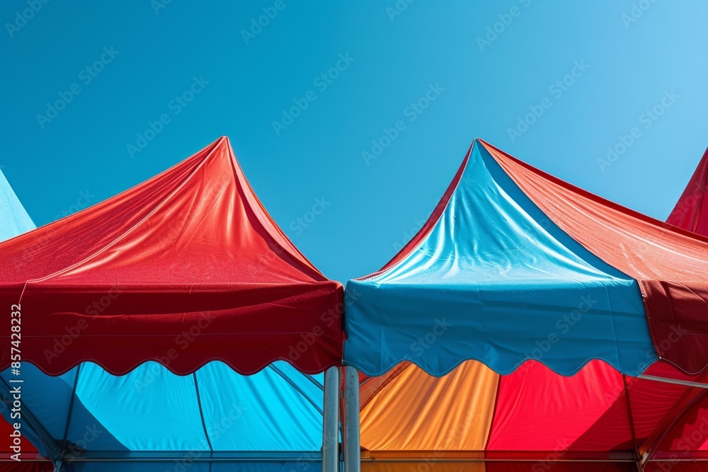 Party tents set up for a sales event Party tents set up for a sales event