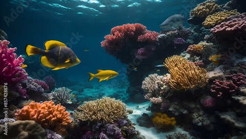 Wallpaper Mural coral reef with fish Torontodigital.ca