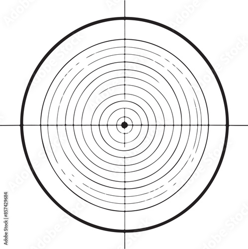Shooting target icon, vector black color silhouette 