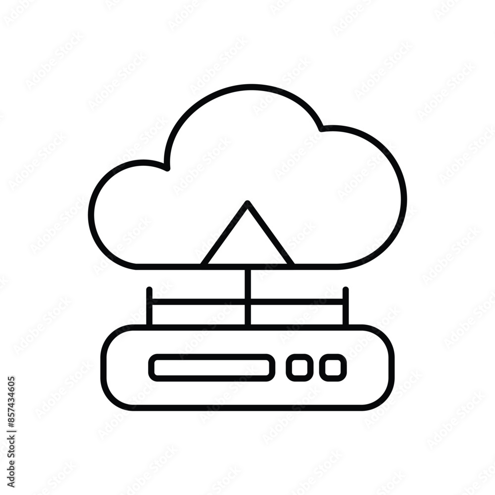 Hosting outline icon. Cloud computing icon outline. Vector illustration. Containing cloud computing, download, data, edge computing, api, security system, server, upload, idea. Hosting outline icon. Cloud computing icon outline. Vector illustration. Containing cloud computing, download, data, edge computing, api, security system, server, upload, idea.