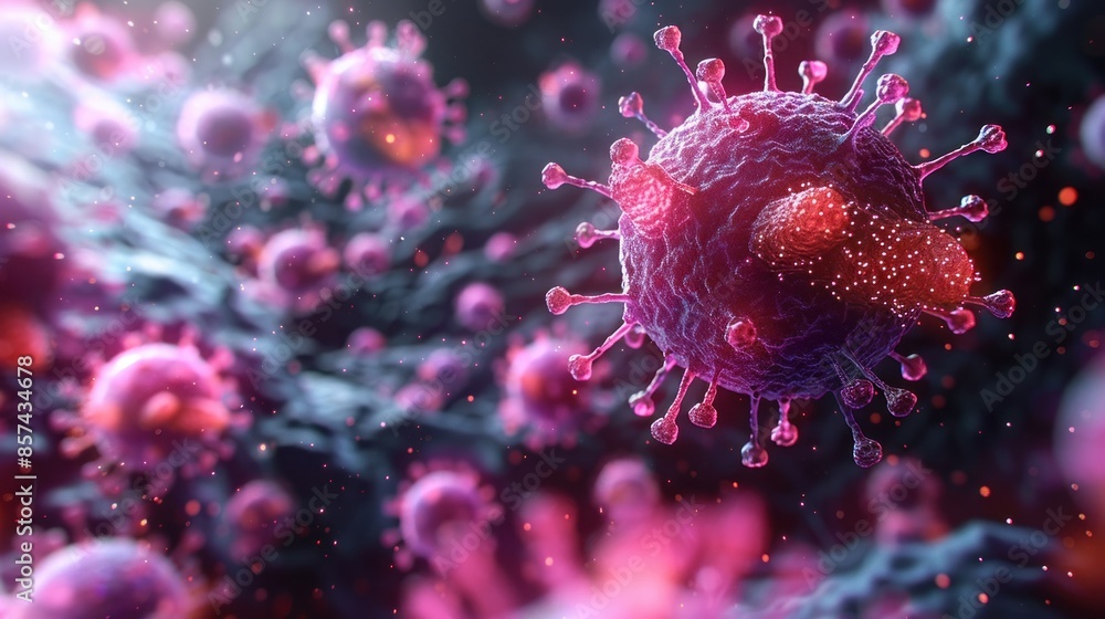 Microscopic View of a Virus Particle Microscopic View of a Virus Particle