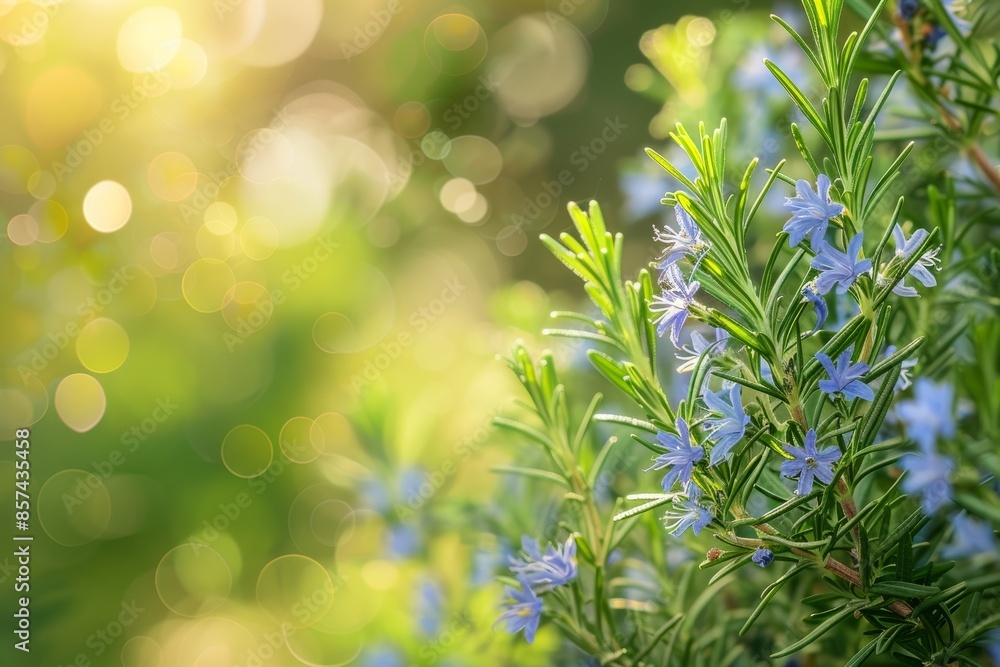 Rosemary in garden with natural light Rosemary in garden with natural light