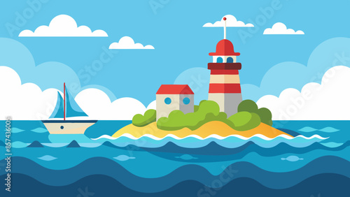 lighthouse on the sea